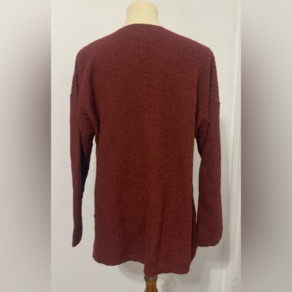 Peruvian Connection Alpaca Sweater Pocket Rust Size Medium - Picture 3 of 10